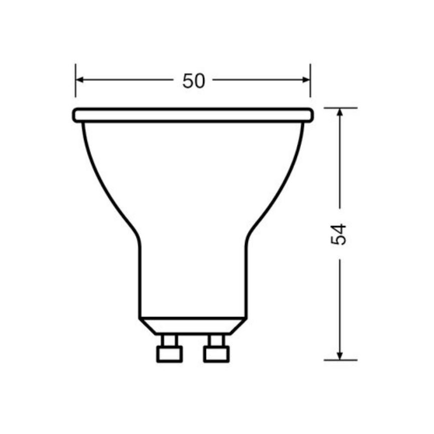 SADA 3x LED Žiarovka PAR16 GU10/6,9W/230V 4000K - Osram