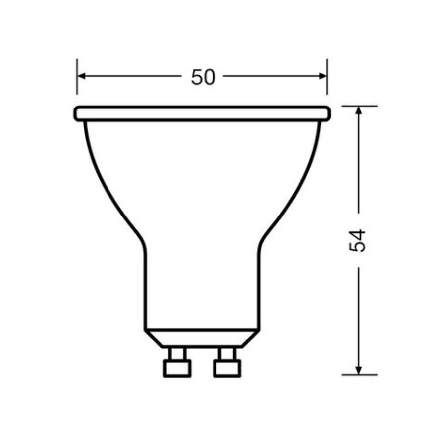 SADA 3x LED Žiarovka PAR16 GU10/6,9W/230V 6500K - Osram