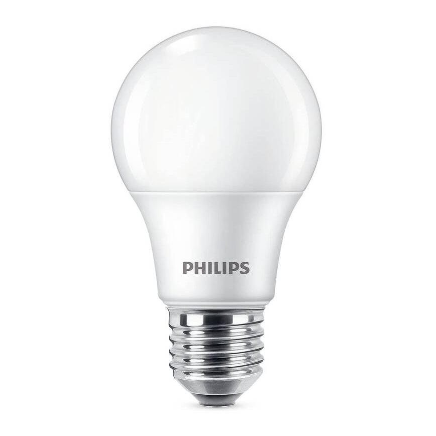 SADA 3x LED Žiarovka Philips A60 E27/8W/230V 6500K