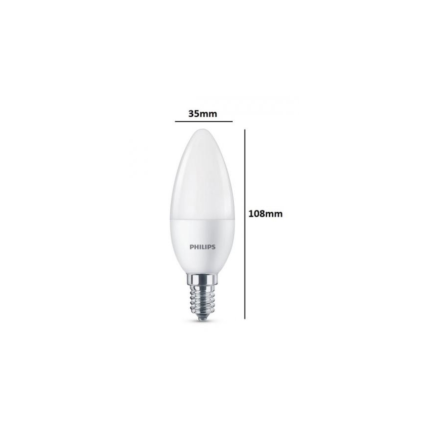 Sada 3x LED Žiarovka Philips E14/5,5W/230V 2700K