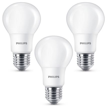 SADA 3x LED Žiarovka Philips E27/8W/230V 2700K