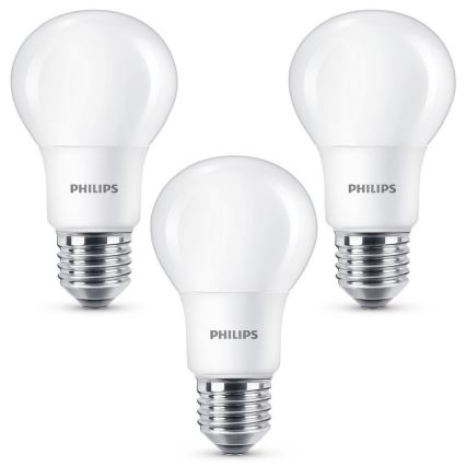 SADA 3x LED Žiarovka Philips E27/8W/230V 2700K