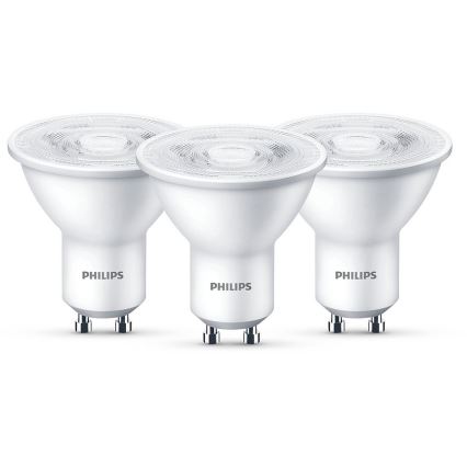 SADA 3x LED Žiarovka Philips GU10/4,7W/230V 2700K