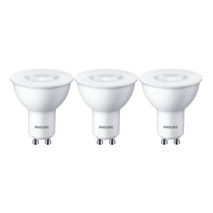 SADA 3x LED Žiarovka Philips GU10/4,7W/230V 2700K