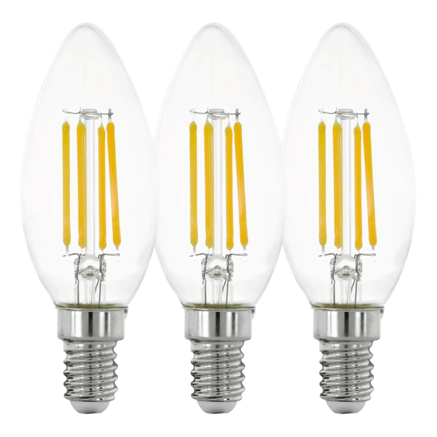 SADA 3x LED Žiarovka VINTAGE C35 E14/4W/230V 2700K - Eglo 12811