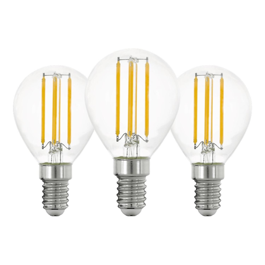 SADA 3x LED Žiarovka VINTAGE P45 E14/7W/230V 2700K - Eglo 110303
