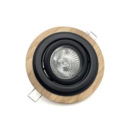 SADA 3x Podhľadové svietidlo TOBBY 1xG9/20W/230V pr. 11,5 cm dub/čierna