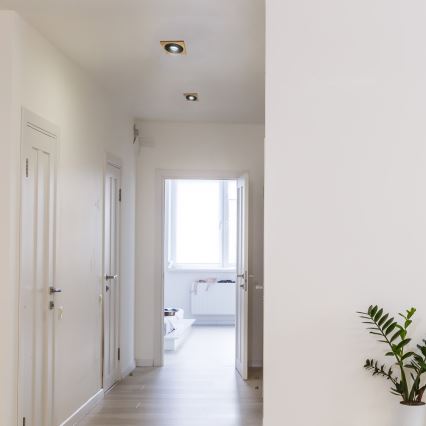 SADA 3x podhľadových svietidiel TOBBY 1xGU10/20W/230V 11,5x11,5 cm dub/čierna