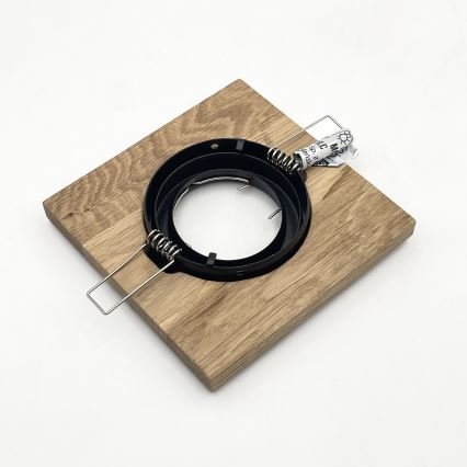 SADA 3x podhľadových svietidiel TOBBY 1xGU10/20W/230V 11,5x11,5 cm dub/čierna