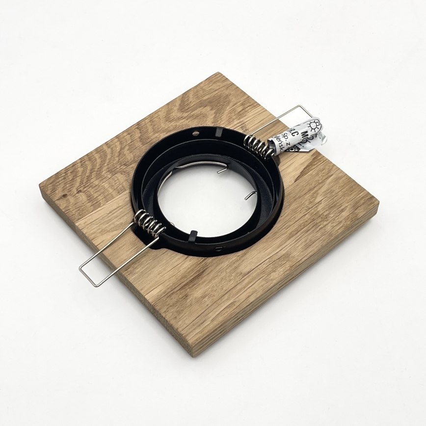 SADA 3x podhľadových svietidiel TOBBY 1xGU10/20W/230V 11,5x11,5 cm dub/čierna