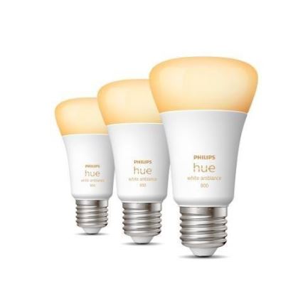 SADA 3x stmievateľných LED žiaroviek Philips Hue WHITE AMBIANCE A60 E27/6W/230V 2200-6500K