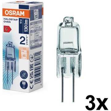 SADA 3x žiarovky do rúry HALOSTAR G4/10W/12V 2700K - Osram