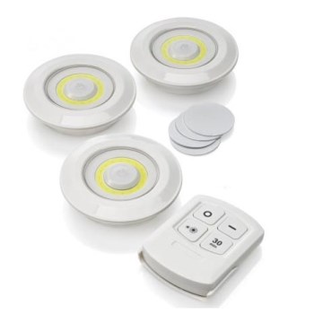 SADA 3xLED Dotykové svietidlo LED/3W/3xAAA diaľkové ovládanie SADA 3xLED Dotykové svietidlo LED/3W/3xAAA diaľkové ovládanie