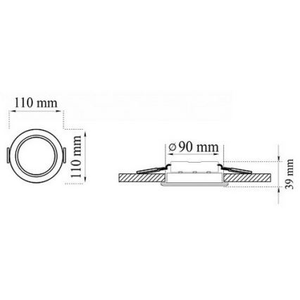 SADA 3xLED Kúpeľňové podhľadové svietidlo MIRO LED/6W/230V IP44