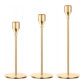 Sada 3× zlatých svietnikov
