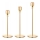 Sada 3× zlatých svietnikov