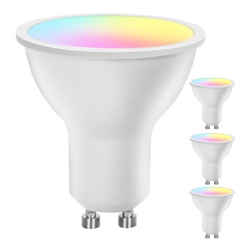 SADA 4x LED RGBW stmievateľné Smart žiarovky GU10/4,9W/230V 2700-6500K - Aigostar