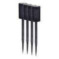 Sada 4x LED solárna lampa DECOR LED/1,2V 150 mAh 3000K 39 cm IP44 čierna