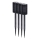 Sada 4x LED solárna lampa DECOR LED/1,2V 150 mAh 3000K 39 cm IP44 čierna