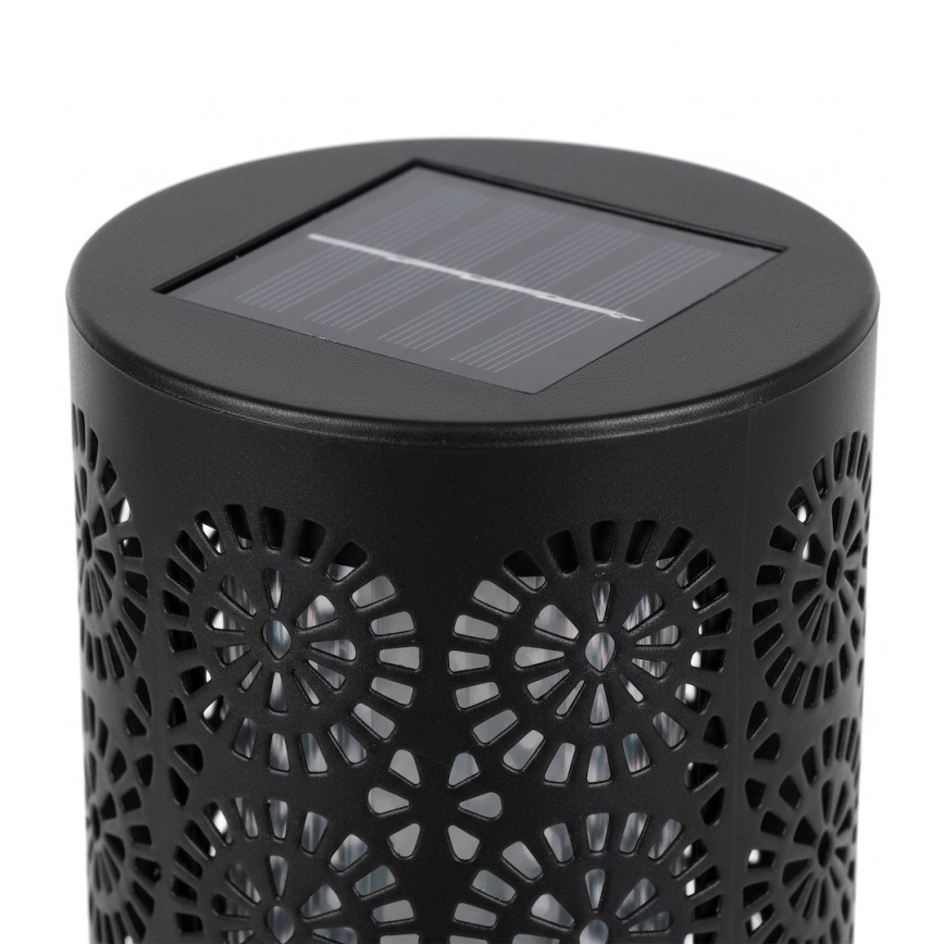 Sada 4x LED solárna lampa DECOR LED/1,2V 150 mAh 3000K 39 cm IP44 čierna