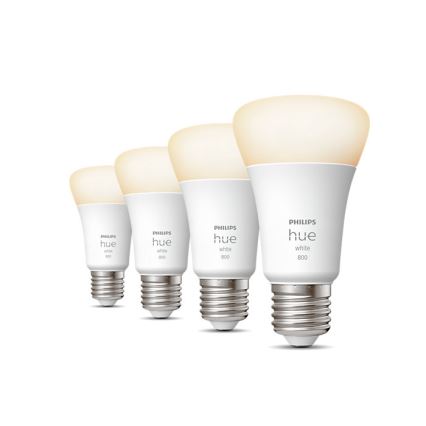 SADA 4x LED Stmievateľná žiarovka Philips Hue WHITE A60 E27/9W/230V 2700K