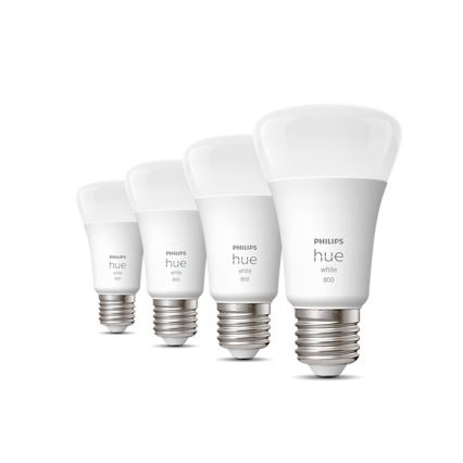 SADA 4x LED Stmievateľná žiarovka Philips Hue WHITE A60 E27/9W/230V 2700K