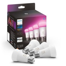 SADA 4x LED Stmievateľná žiarovka Philips Hue White And Color Ambiance E27/6,5W/230V 2000-6500K