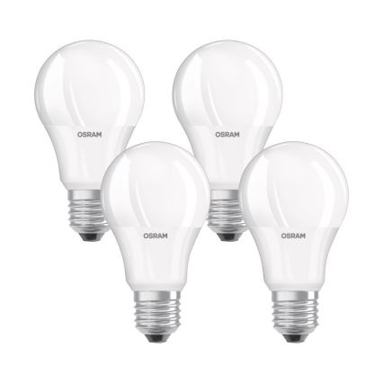 SADA 4x LED Žiarovka A60 E27/9W/230V 2700K - Osram