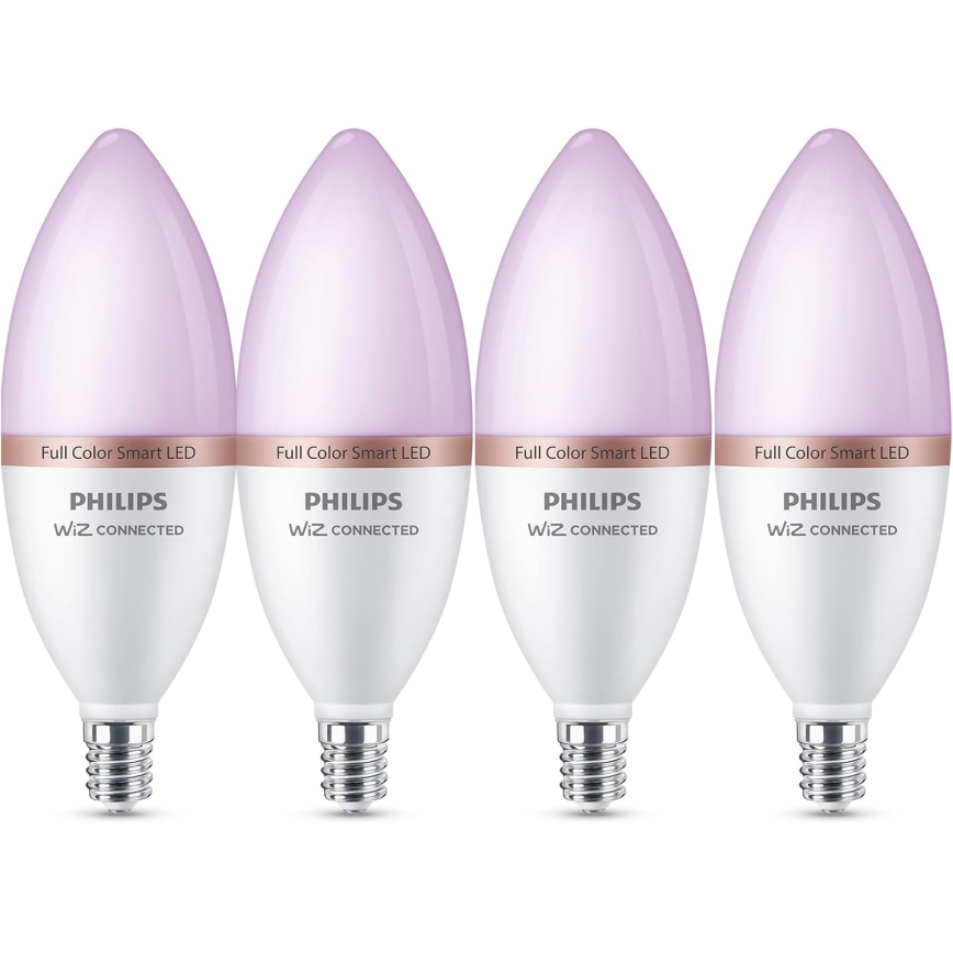 Sada 4x stmievateľných LED RGB žiaroviek Philips SMART C37 E14/5W/230V 2200-6500K