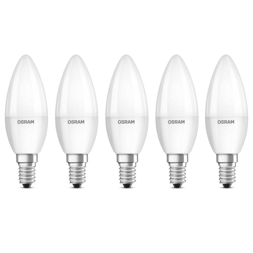 SADA 5x LED Žiarovka BASE B40 E14/4,9W/230V 2700K - Osram
