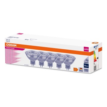 SADA 5x LED Žiarovka MR16 GU5,3/3,8W/12V 4000K 36° - Osram