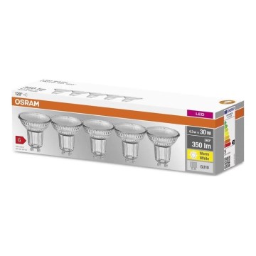 SADA 5x LED Žiarovka PAR16 GU10/4,3W/230V 2700K 120° - Osram
