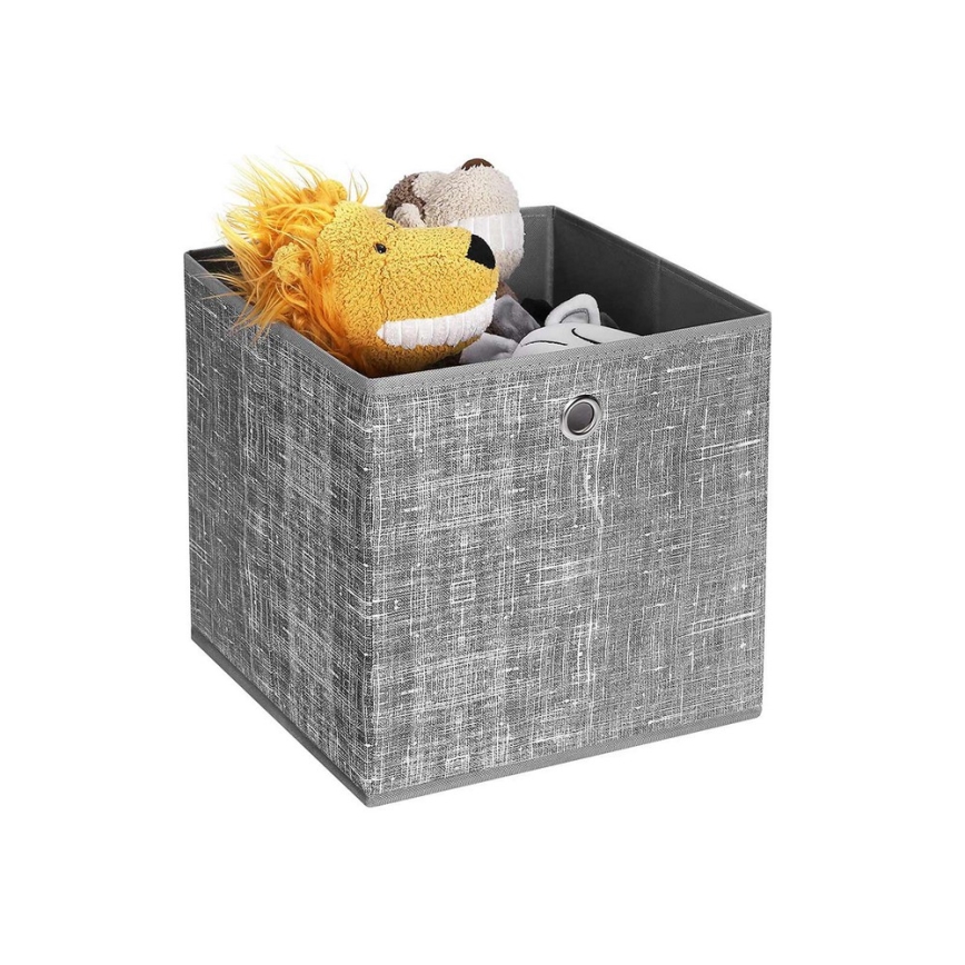 Sada 6 úložných boxov CURAN, sivá