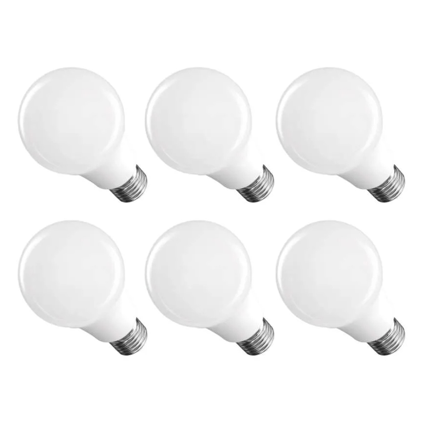 SADA 6x LED žiaroviek A60 E27/8,8W/230V 4000K