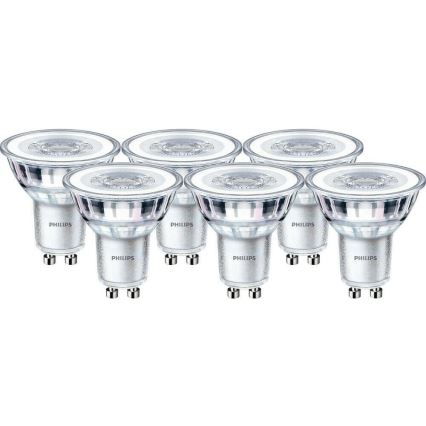 SADA 6x LED Žiarovka Philips GU10/4,6W/230V 2700K