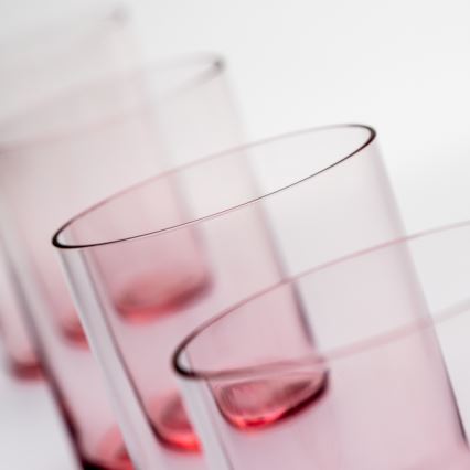 Sada 6x pohár 200 ml červená číra