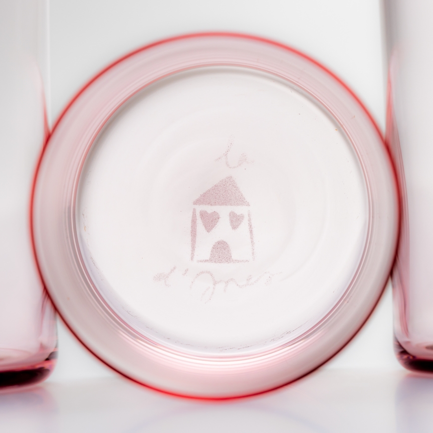 Sada 6x pohár 200 ml červená číra
