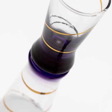 Sada 6x pohár na panáky 25 ml číra zelená