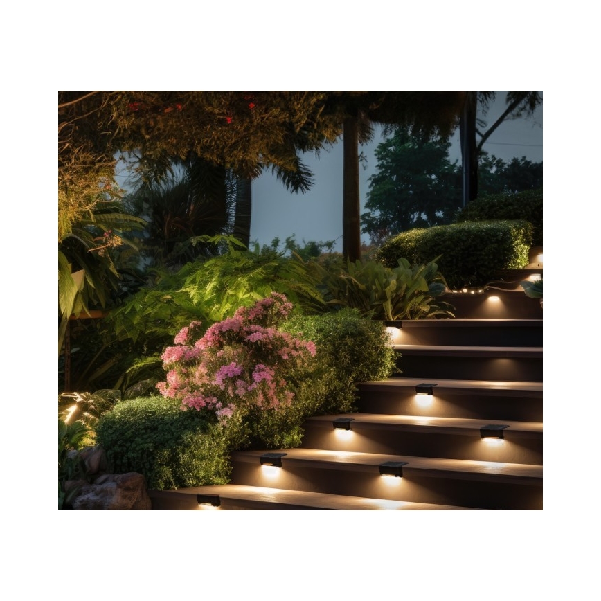 SADA 8x LED Solárne osvetlenie schodiska LED/0,06W/1,2V 3000K IP44 600 mAh