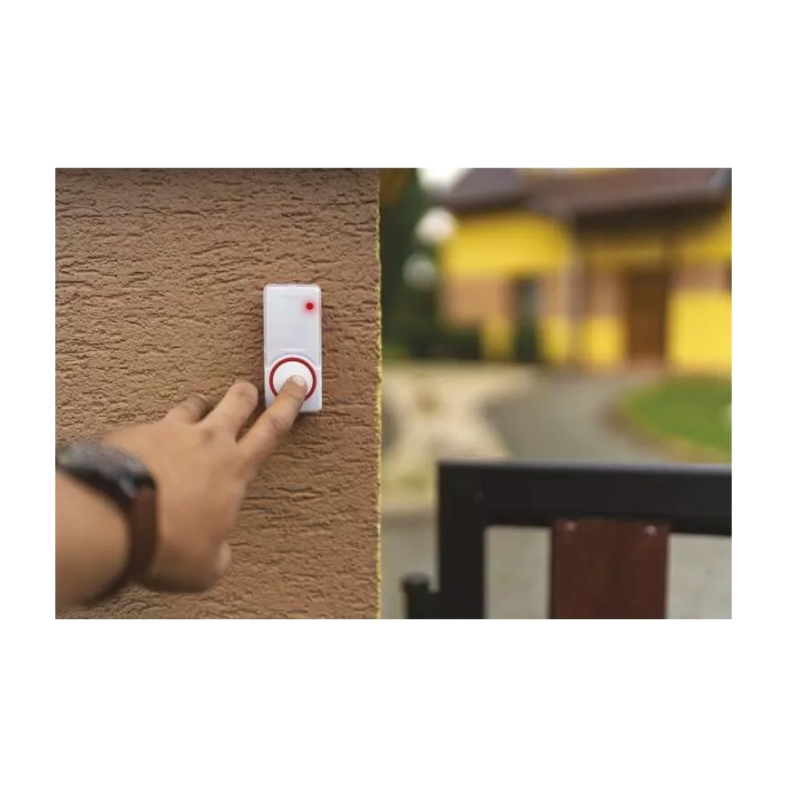 SADA Bezdrôtový zvonček do zásuvky + 2x tlačidlo 230V IP44