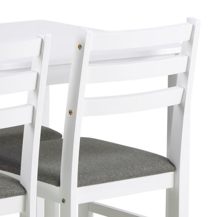 Sada jedálenského stola s 4 stoličkami EMILY, biela