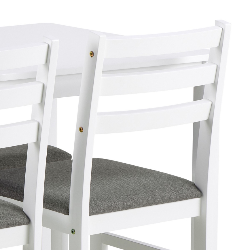 Sada jedálenského stola s 4 stoličkami EMILY, biela