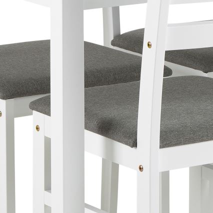 Sada jedálenského stola s 4 stoličkami EMILY, biela