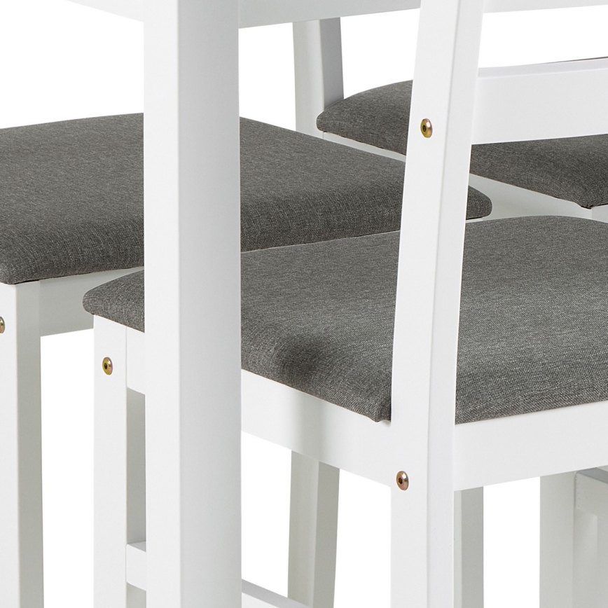 Sada jedálenského stola s 4 stoličkami EMILY, biela