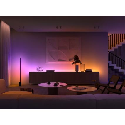 SADA - LED RGBW Stmievateľný pásik Philips Hue WHITE AND COLOR AMBIANCE 2m LED/20W/230V + 4x Stmievateľná žiarovka Philips A60 E27/6,5W/230V 2000-6500K