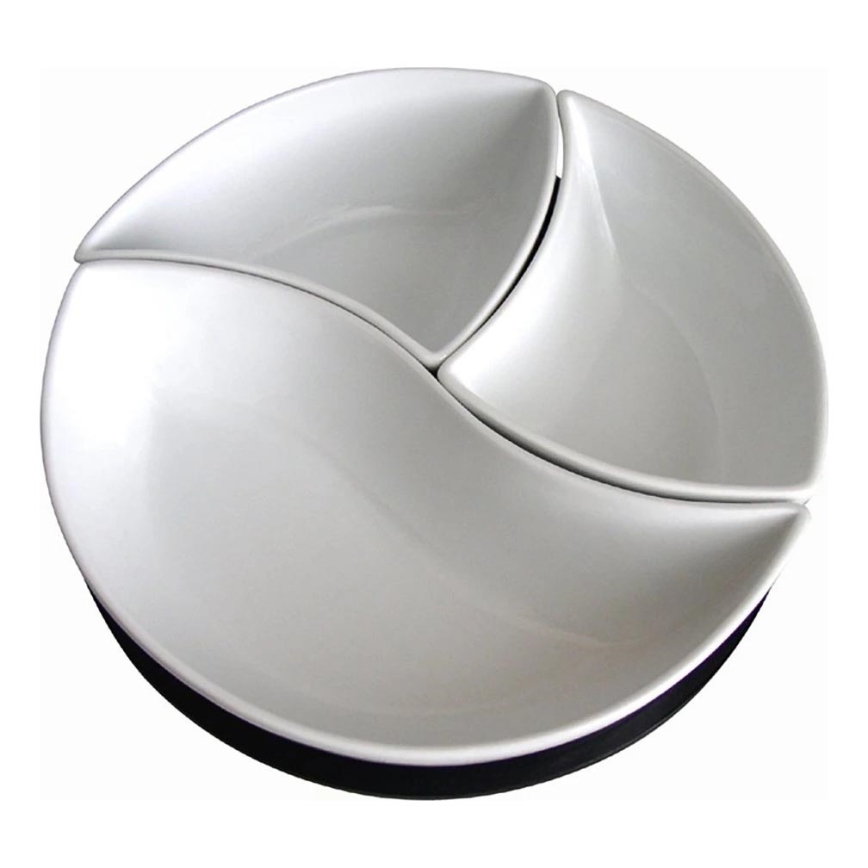 Sada misiek s podnosom TORO 3 ks keramika/drevo