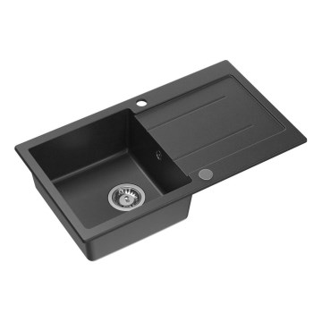Samona - Kuchynský drez SAMONA 77x44 cm granit/čierna