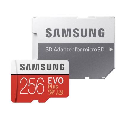 Samsung - MicroSDXC 256GB EVO+ U3 100MB/s + SD adaptér