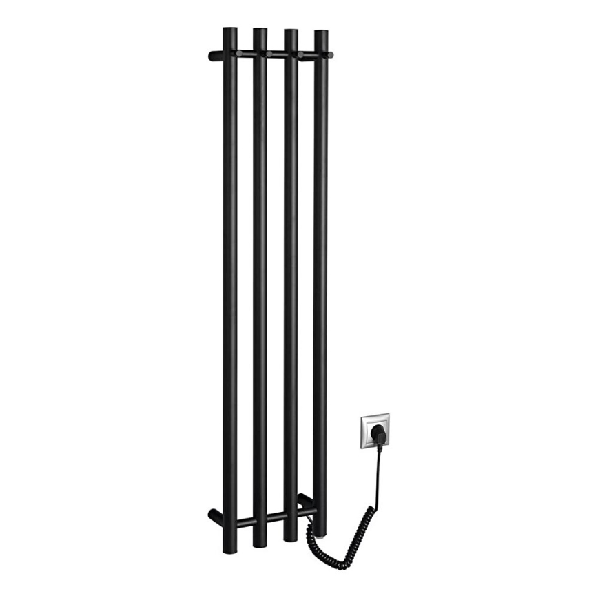 Sapho - Elektrický sušiak na uteráky PAPINADO 85W/230V 120 cm matná čierna pravá