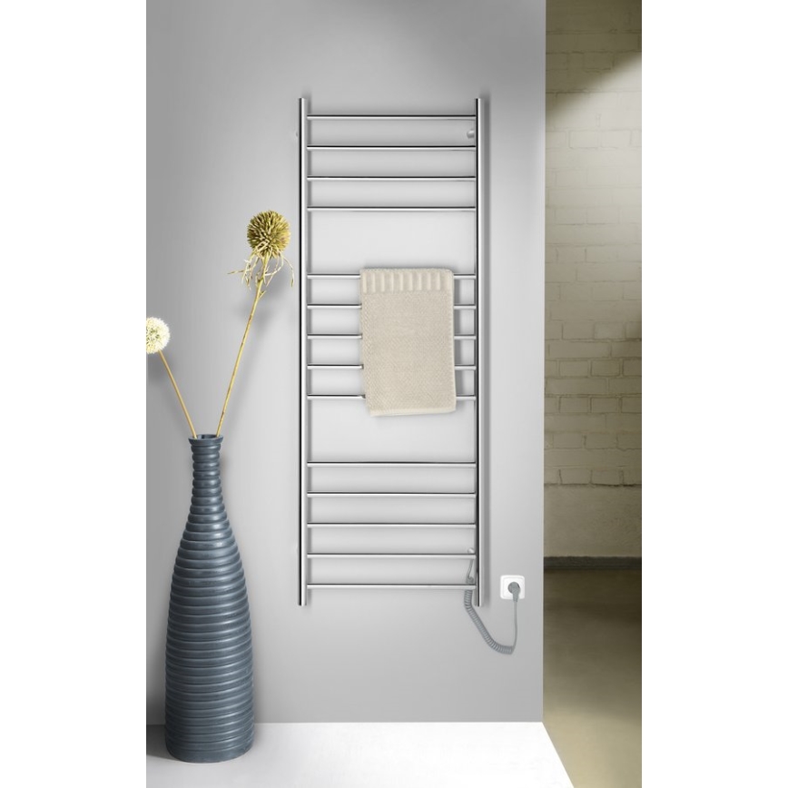 Sapho - Elektrický sušiak na uteráky REDONDO 130W/230V 150 cm lesklý chróm pravá zaokrúhlený